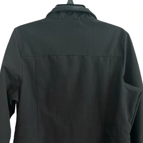 Eddie Bauer Black Shaded Crosshatch Softshell Zip Up Jacket Large - Picture 12 of 12